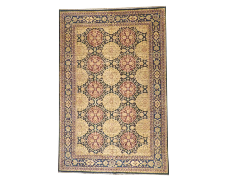 Agra Ziegler Antique Wash Hand knotted Wool Rug 11'11" x 18'1" - W1156