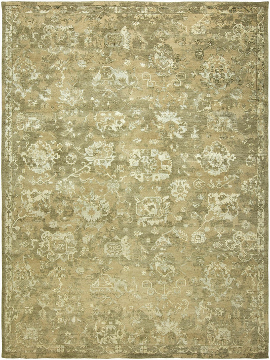 Hand Knotted Wool & Silk Transitional Rug KEP0280