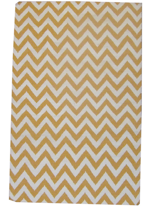 Coastal Flat-Weave Indoor/Outdoor Beach 5'0"x8'0" Hand-knotted Rug -W810