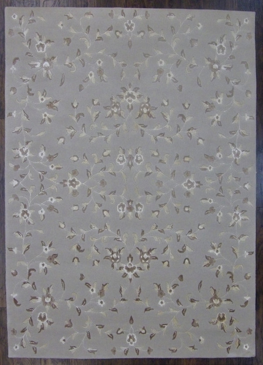 Modern Tibetan Flower Design High Low 6'0"x9'0" Hand-knotted Rug -w728