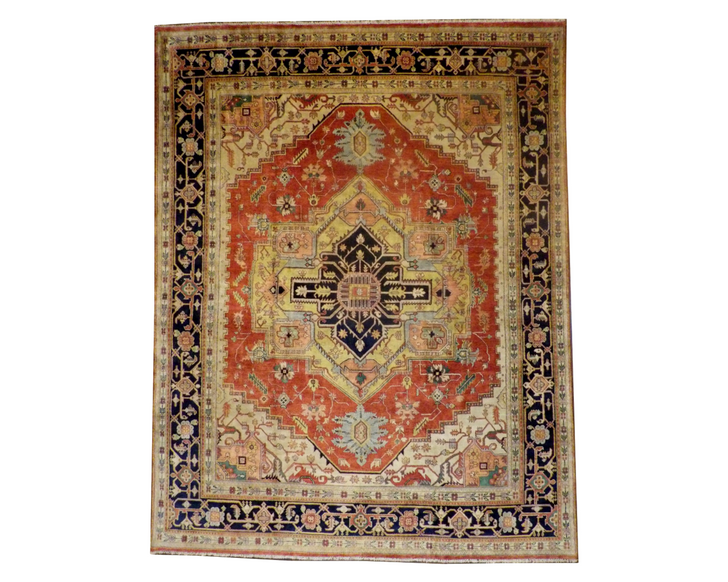 Tribal Heriz Antique Wash Hand-knotted Rug 11'8"x14'10" - w803