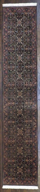 Fine Persian Mir 2'6"x12'0" Hand-knotted Rug -w698