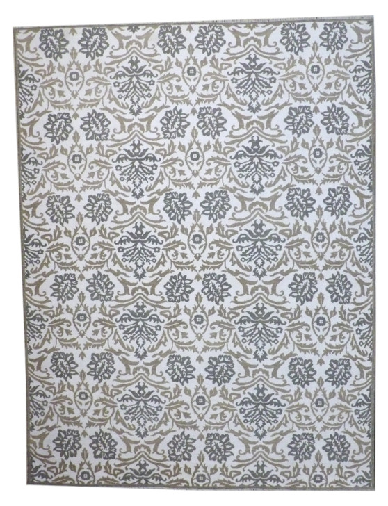 Fine Transitional Silky Oushak 9'0"x12'0" Hand-knotted Rug -w11331