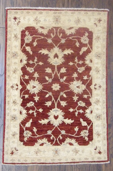 Oushak Chobie Natural-dye 2'0"x4'0" Hand-knotted Rug -w539