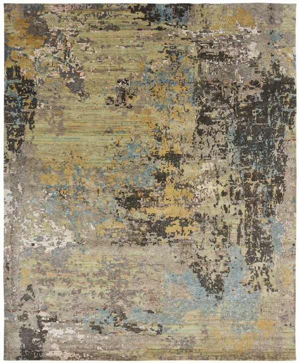 Hand Knotted Wool & Silk Modern Rug KZF5190