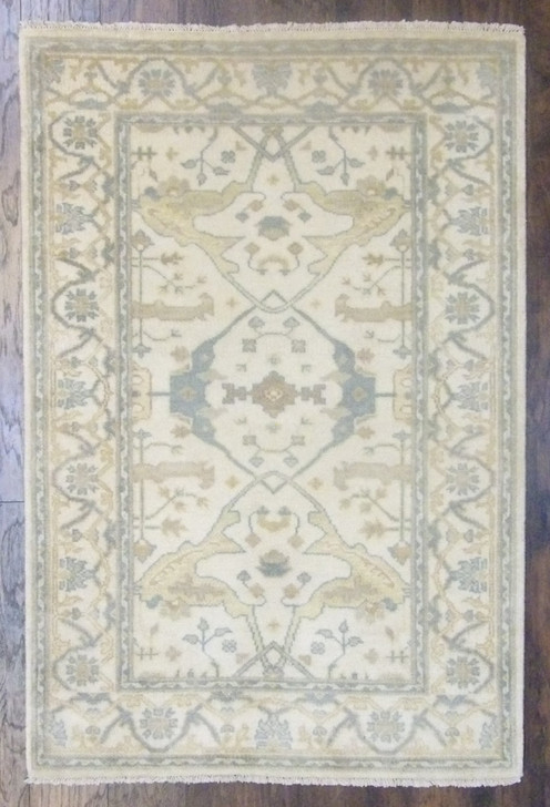 Turk Oushak Antique Wash 4'0"x6'0" Hand-knotted Rug -w661