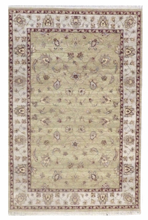 Agra Chobie Antique Wash Size: 6'0" x 9'0" Hand knotted Wool Rug - w897
