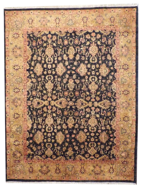 Fine Jaipur Kashan Thick Pile 9'0"x12'0" Hand-knotted Rug -w276