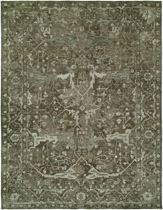 Hand Knotted Wool & Silk Transitional Rug KEP0270
