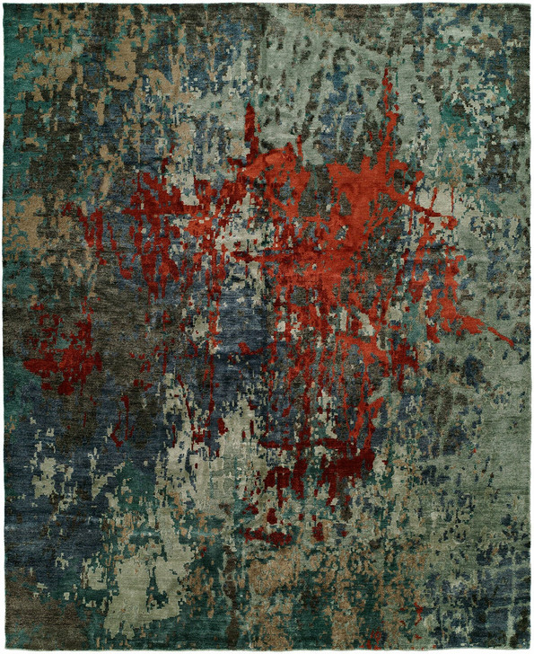 Hand Knotted Silk Modern Rug KJN0780