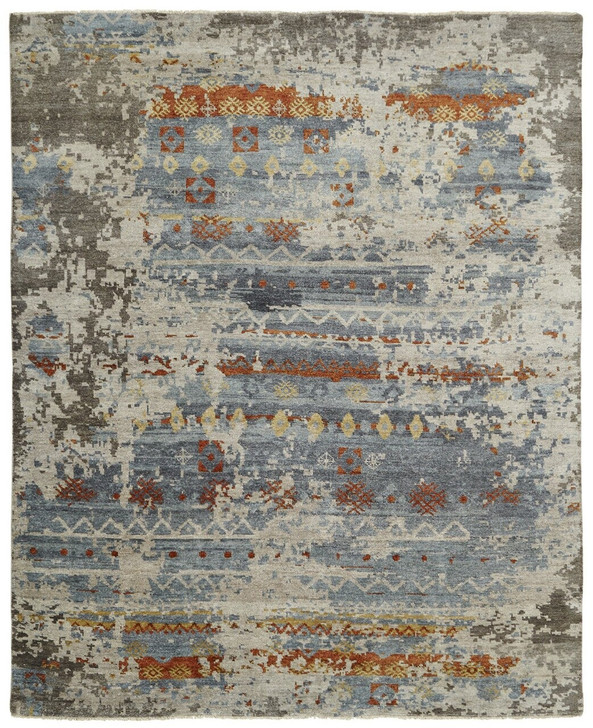 Hand Knotted Wool & Silk Transitional Rug KTS3300