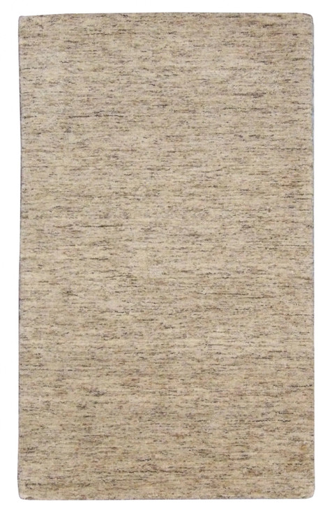 Modern Loom-Knotted 3'0"x5'0" Loom-knotted Rug -w176