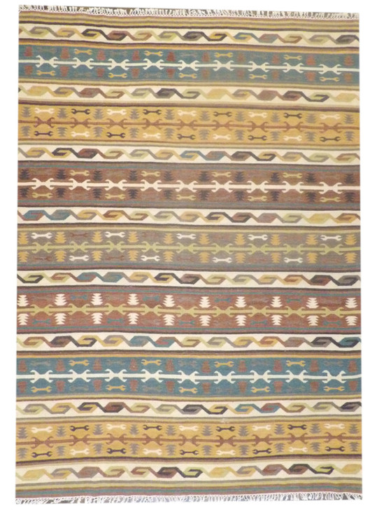 Coastal Flat-Weave Indoor/Outdoor 8'0'' x 10'0'' Hand-knotted Rug -w1100