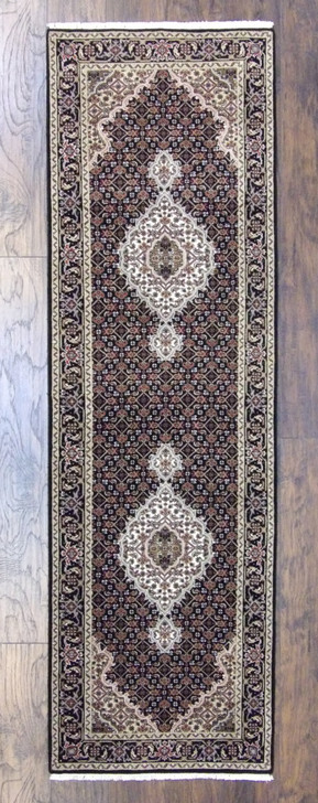 Fine Persian Tabriz 2'6"x8'0" Hand-knotted Rug -w402