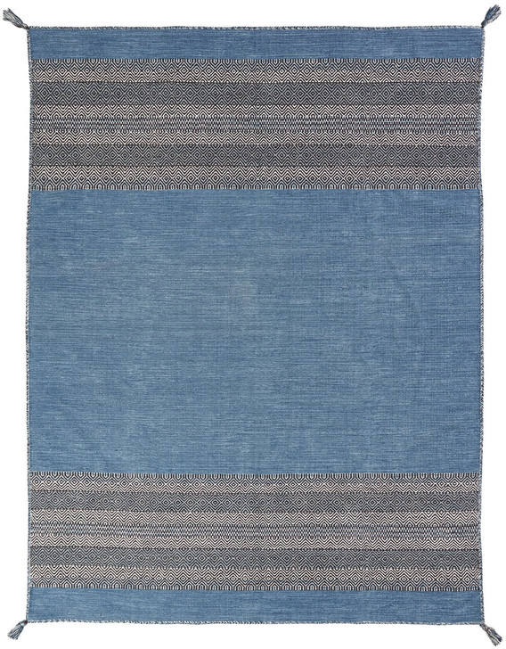 Hand Loom Cotton Chenille Contemporary Flat-weave Rug KAD6240