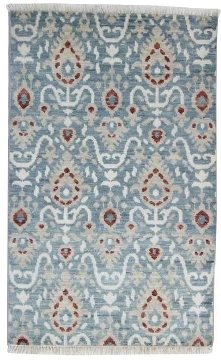 Indo Ikat 3'0x5'0" Hand-knotted Rug -w120