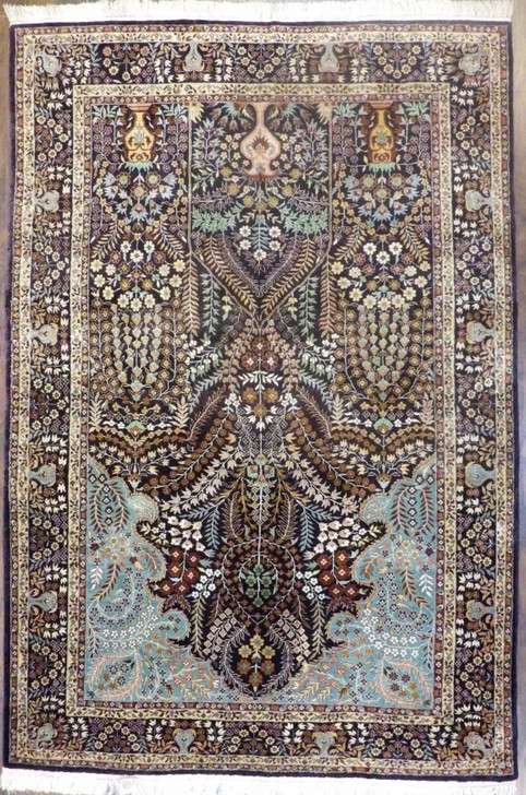 Fine Persian Silky Tree Of Life Tabriz 6'0"x9'0" Hand-knotted Rug -ROBIN-7