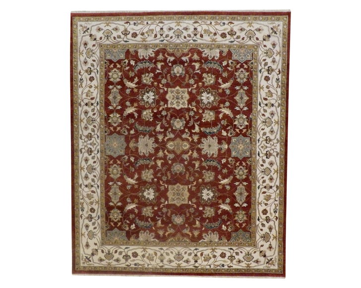 Agra Chobie Antique Wash  8'0" x 10'0" Hand knotted Wool Rug - w930