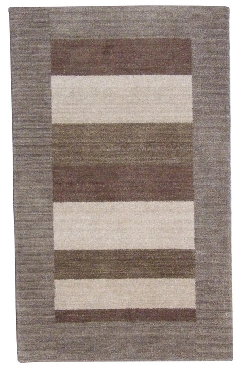 Modern Loom-Knotted 3'0"x5'0" Loom-knotted Rug -w172
