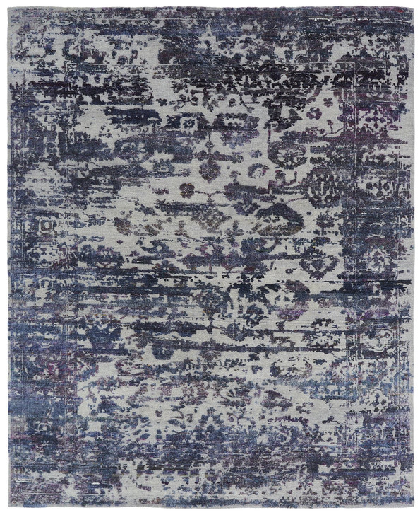 Hand Knotted Wool & Silk Transitional Rug KGN1450