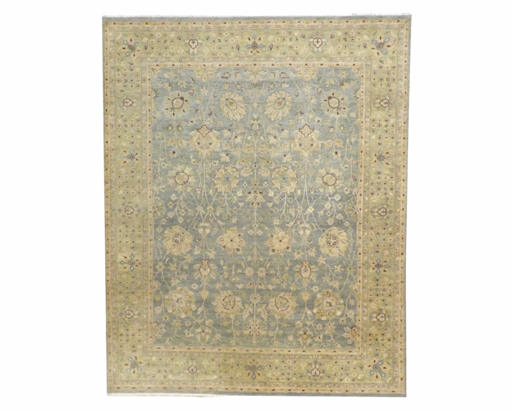 Agra Chobie Antique Wash 7'8" x 9'8" Hand knotted Wool Rug - w942