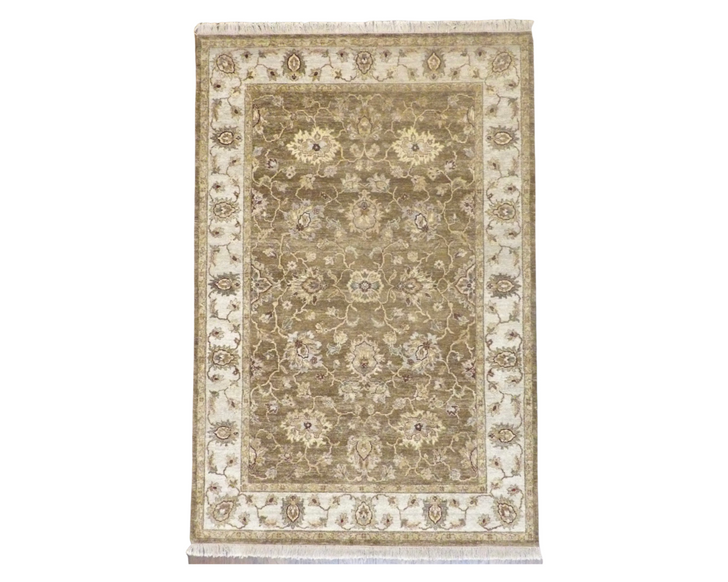 Agra Chobie Antique Wash 5'11" x 8'11"  Hand knotted Wool Rug - w895