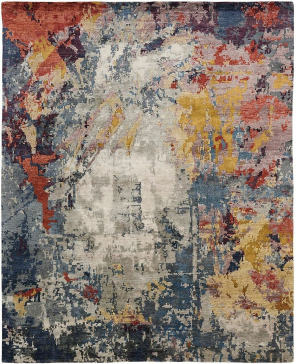 Hand Knotted Silk Modern Rug KJN0790