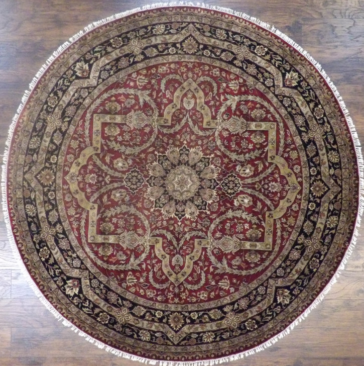 Fine Persian Tabriz 8'0"x8'0" Hand-knotted Rug -w514