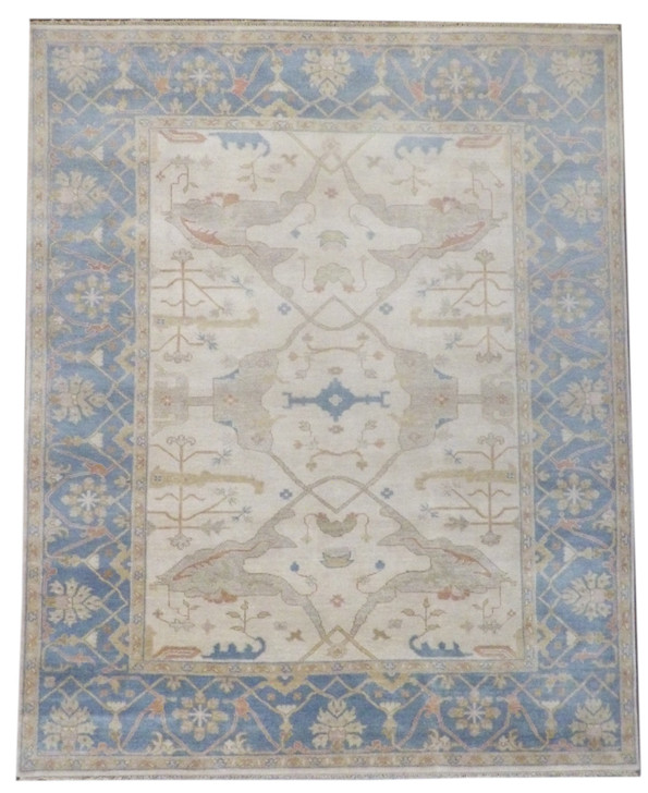 Turk Oushak Natural-dye 8'0"x10'0" Hand-knotted Rug -w1009