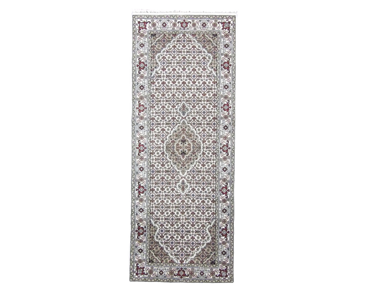 Persian Mahi Tabriz 2'6" x 6'0'' Hand knotted Rug - w201