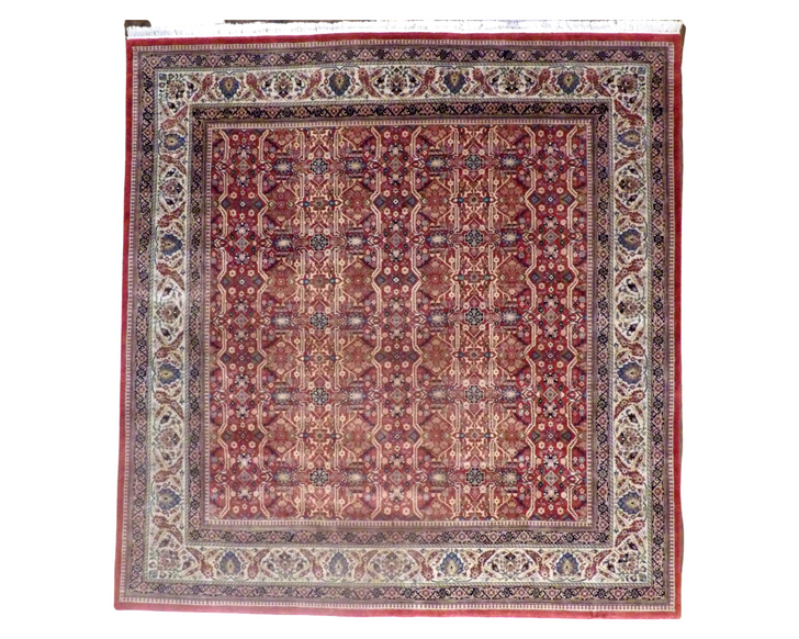 Tribal Persian Herati Mir 10 x 10 Hand knotted Wool Rug - w547