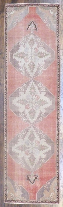 Vintage Antique Anatolian 2' 6" x 10' Hand-knotted Rug - w615