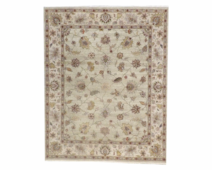 Agra Chobie Antique Wash 7'10" x 9'9" Hand knotted Wool Rug - w933