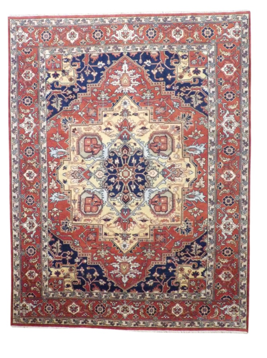 Tribal Sherapi Hand-knotted Rug 9'1"x11'10"- W239