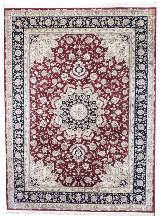 Sino Persian Qum 9'0"x12'0" Hand-knotted Rug -w251