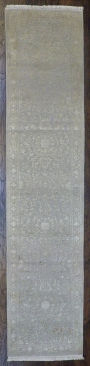 Persian Kashan Carved 2'6"x12'0" Hand-knotted Rug -w704