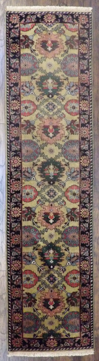 Turkish Weave Antique Wash 2'6"x10'0" Hand-knotted Rug -w600