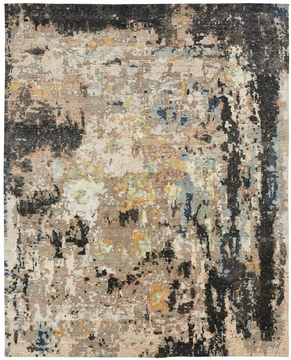 Hand Knotted Wool & Silk Modern Rug KZF5180