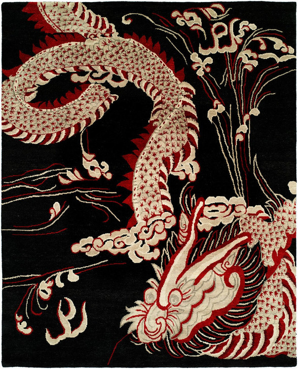 Hand Knotted Wool Dragon Rug KND3150