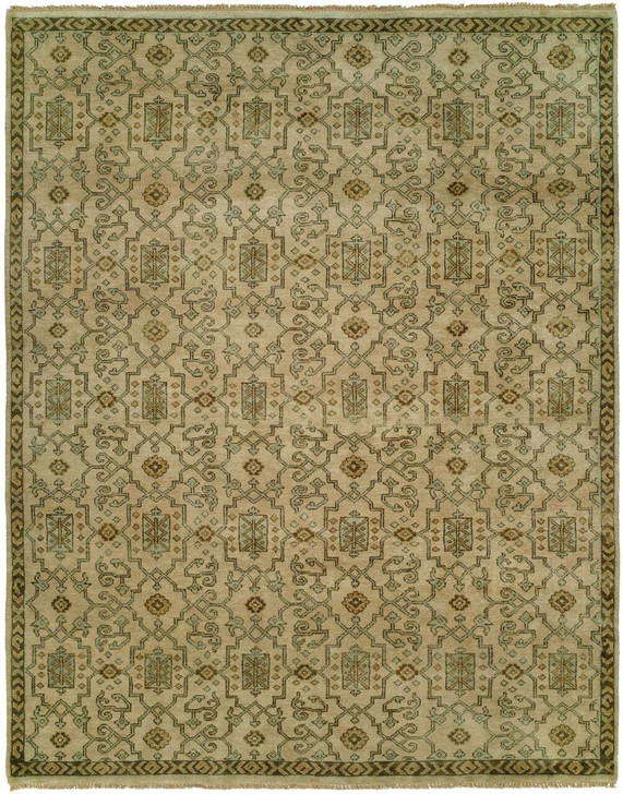 Hand Knotted Wool Ikat Rug KAN0420