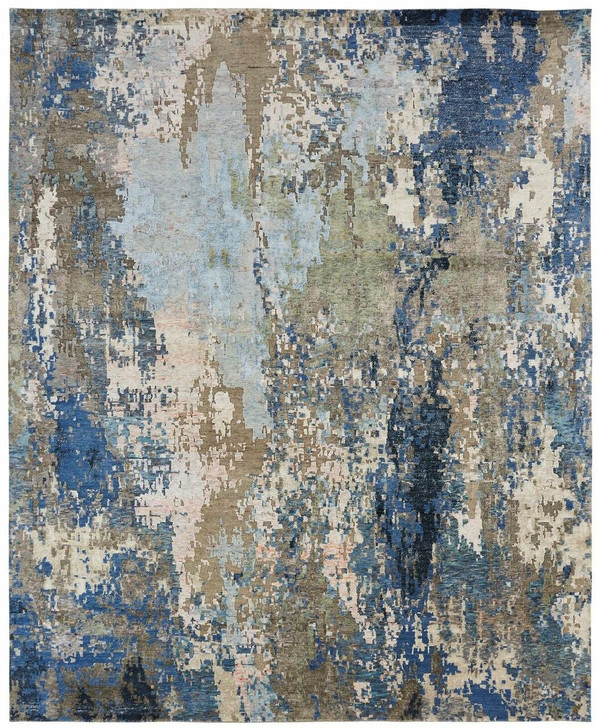 Hand Knotted Wool & Silk Modern Rug KZF5150