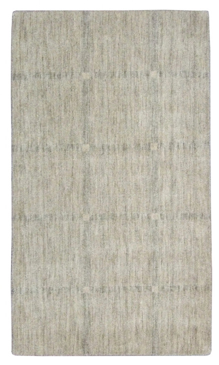 Modern Loom-Knotted 3'0"x5'0" Loom-knotted Rug -w173