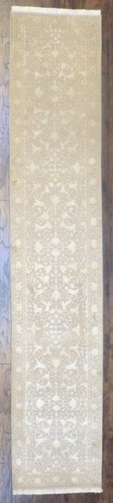 Persian Kashan Carved 2'6"x12'0" Hand-knotted Rug -w680