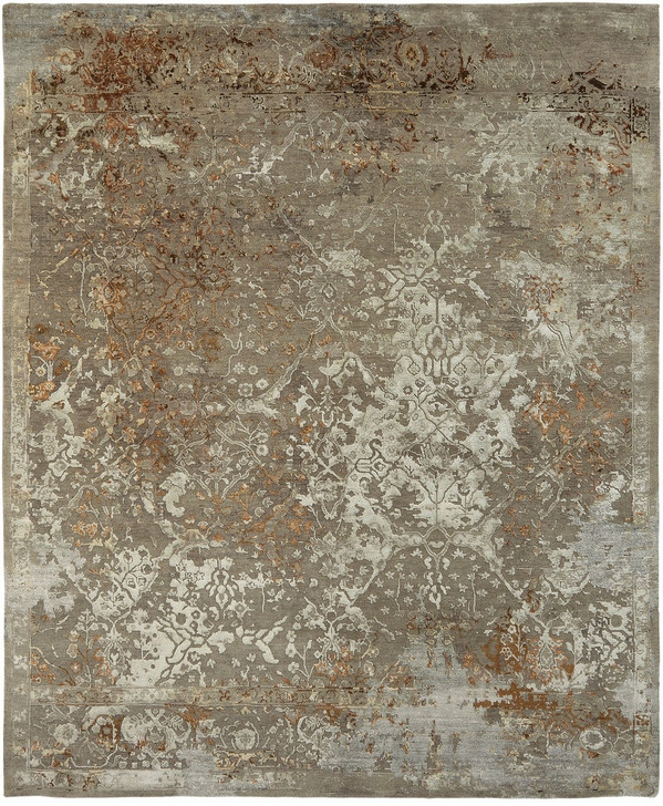 Hand Knotted Wool & Silk Transitional Rug KHZ4340