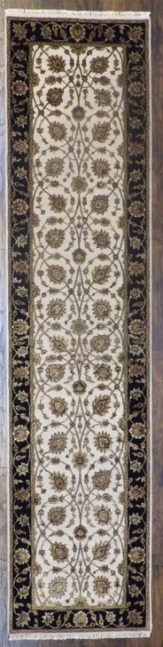 Fine Persian W/S Kashan Carved Hand knotted Wool Rug 2'7" x 12'2" - W708