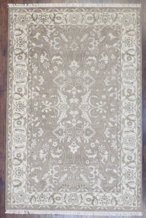 Turk Oushak White Wash 6'0"x9'0" Hand-knotted Rug -W11174