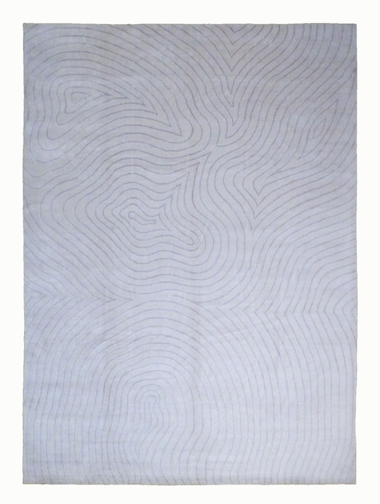 Modern Wave Design 10'0"x14'0" Hand-knotted Rug -W425