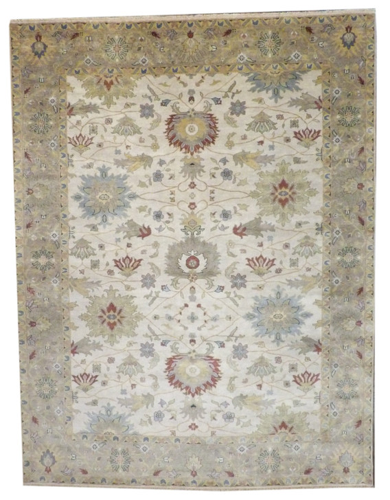 Fine Oushak Ziegler 9'0"x12'0" Hand-knotted Rug -w11226