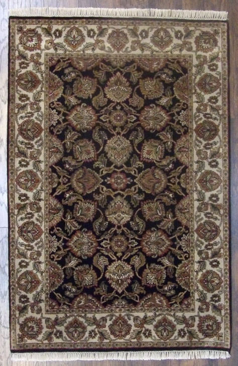 Jaipur Kashan 4'0"x6'0" Hand-knotted Rug -w619