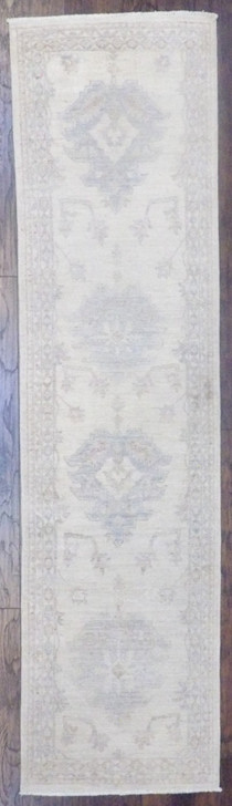 Oushak Chobie Natural-dye 2'6"x10'0" Hand-knotted Rug -w592